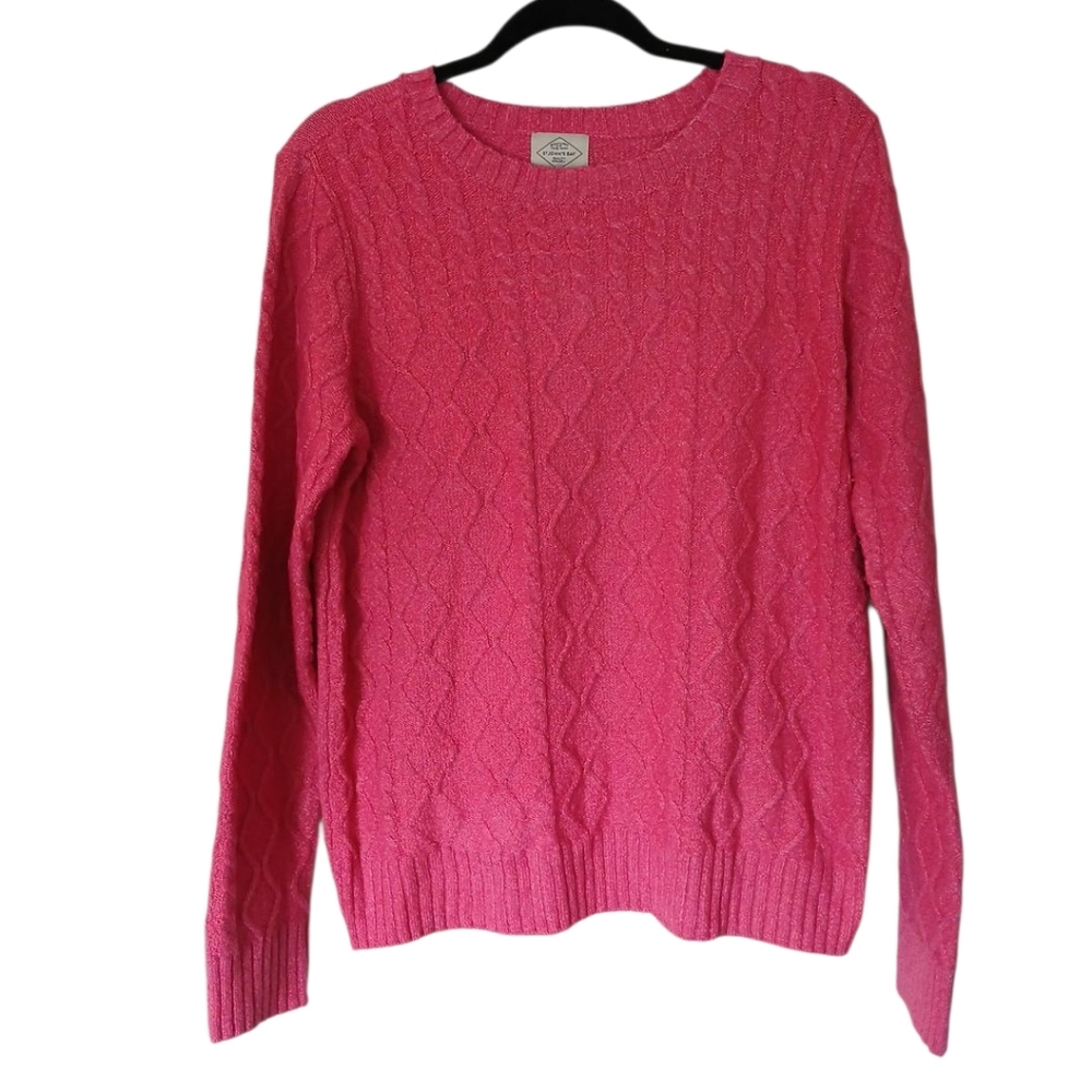 St. John's Bay NWT Pink Cable Knit Women's Sweater Size Medium